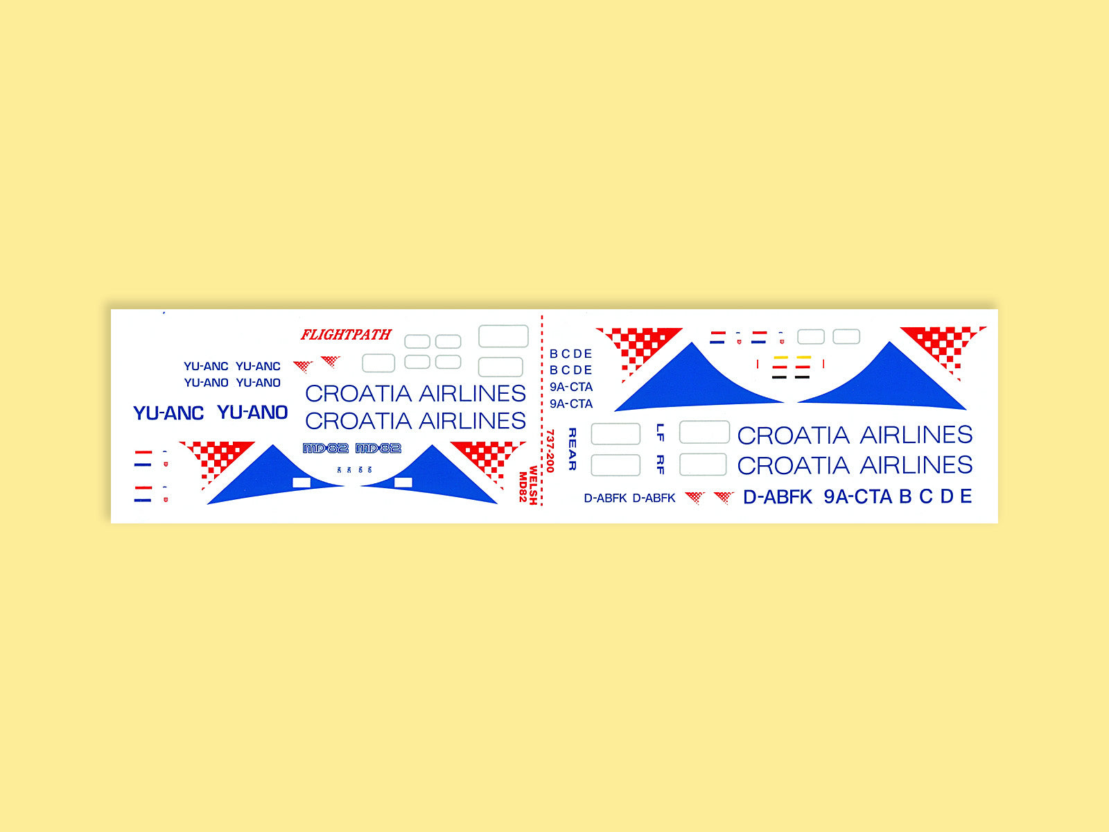 "CROATIA AIRLINES" Boeing B 737-200 / MD-82
