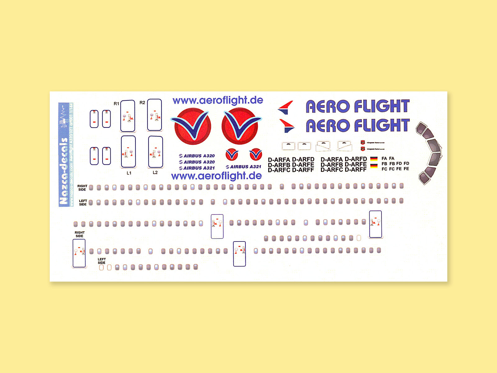 "AERO FLIGHT" "www.aeroflight.de" Airbus A 320-200 / A 321-100