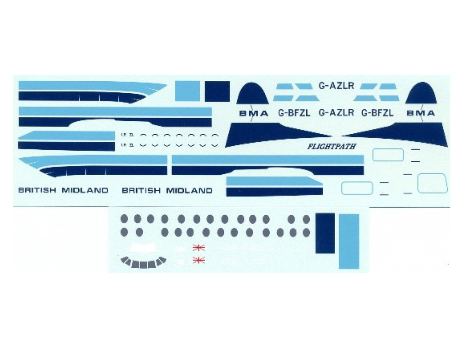 "BRITISH MIDLAND BMA" Vickers Viscount 700 / 800