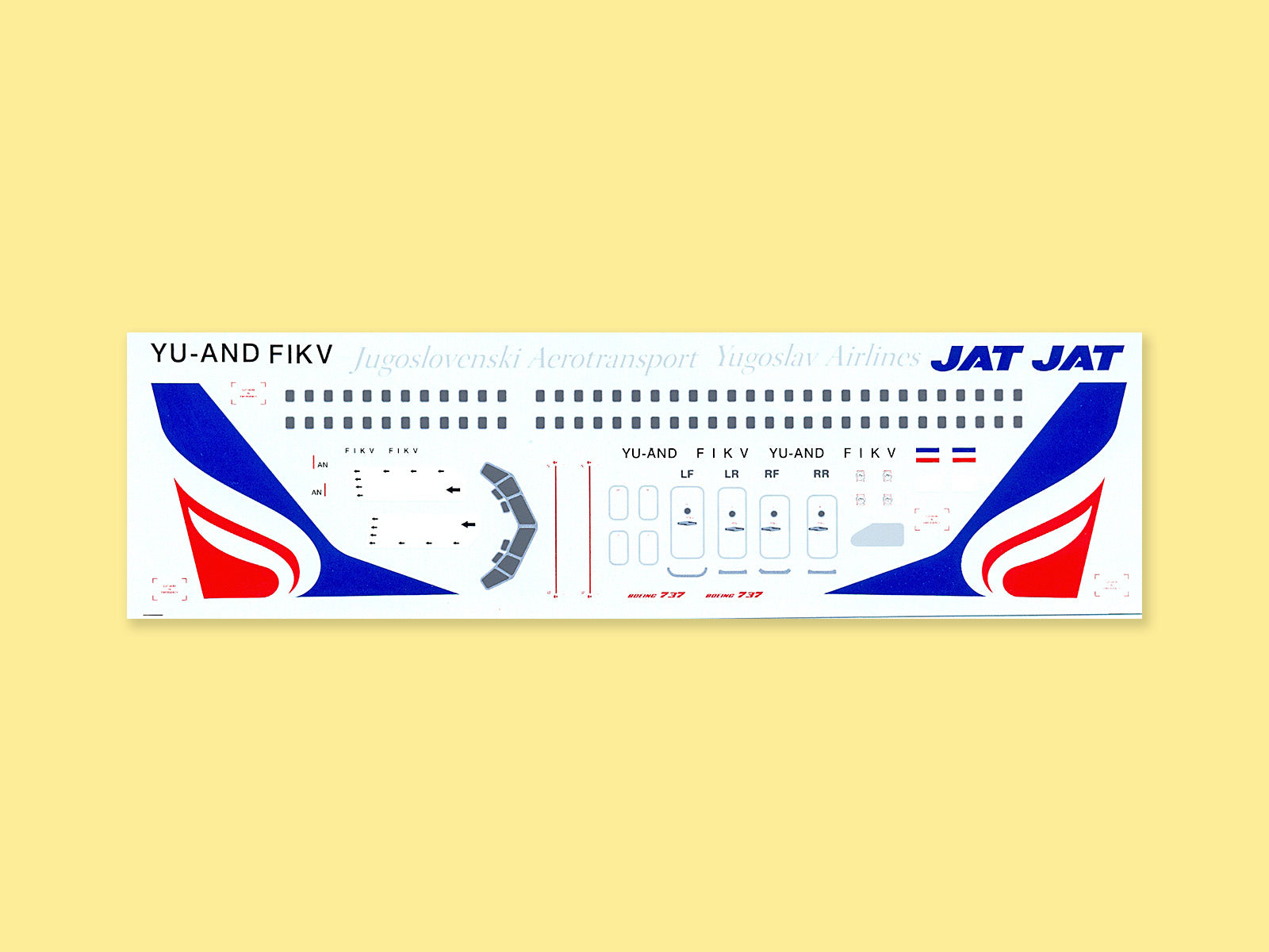 "JAT JUGOSLOVENSKI AEROTRANSPORT" Boeing B 737-200