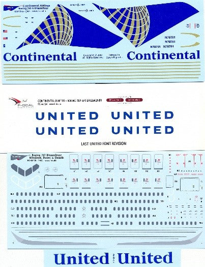 "Continental UNITED" Boeing B 787-800 / -900