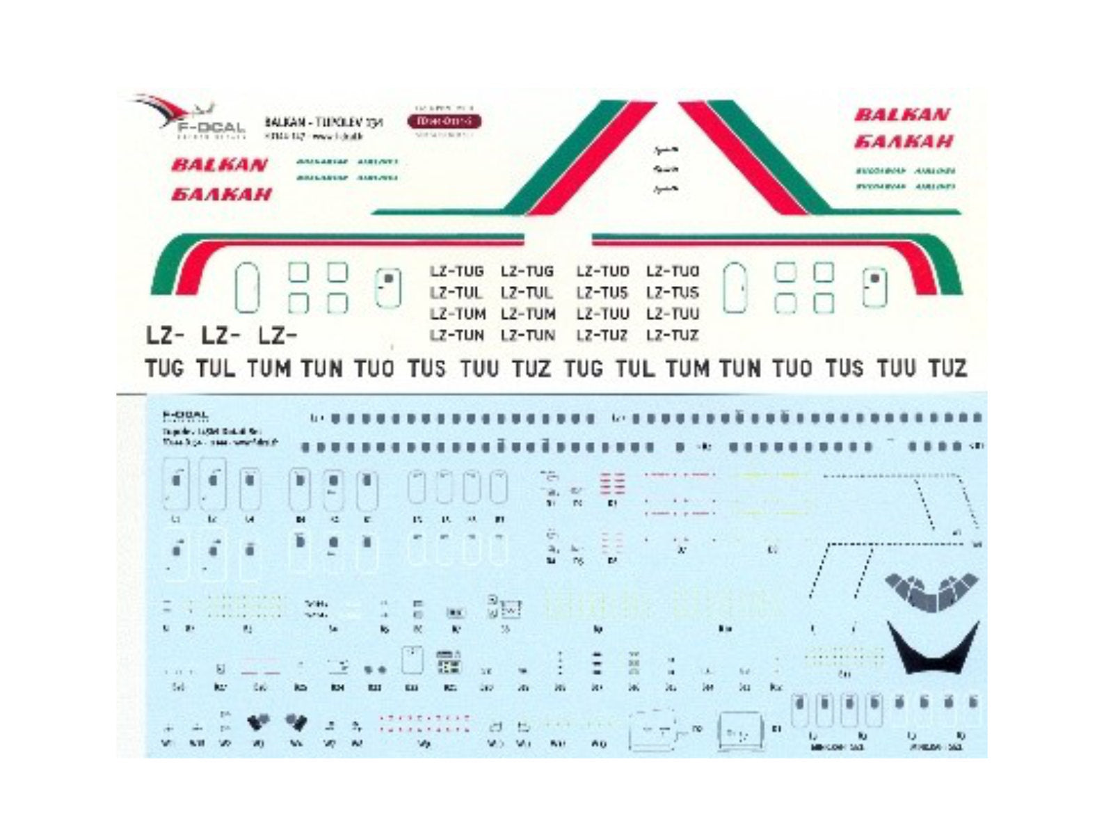 "BALKAN BULGARIAN AIRLINES" Tupolew TU-134