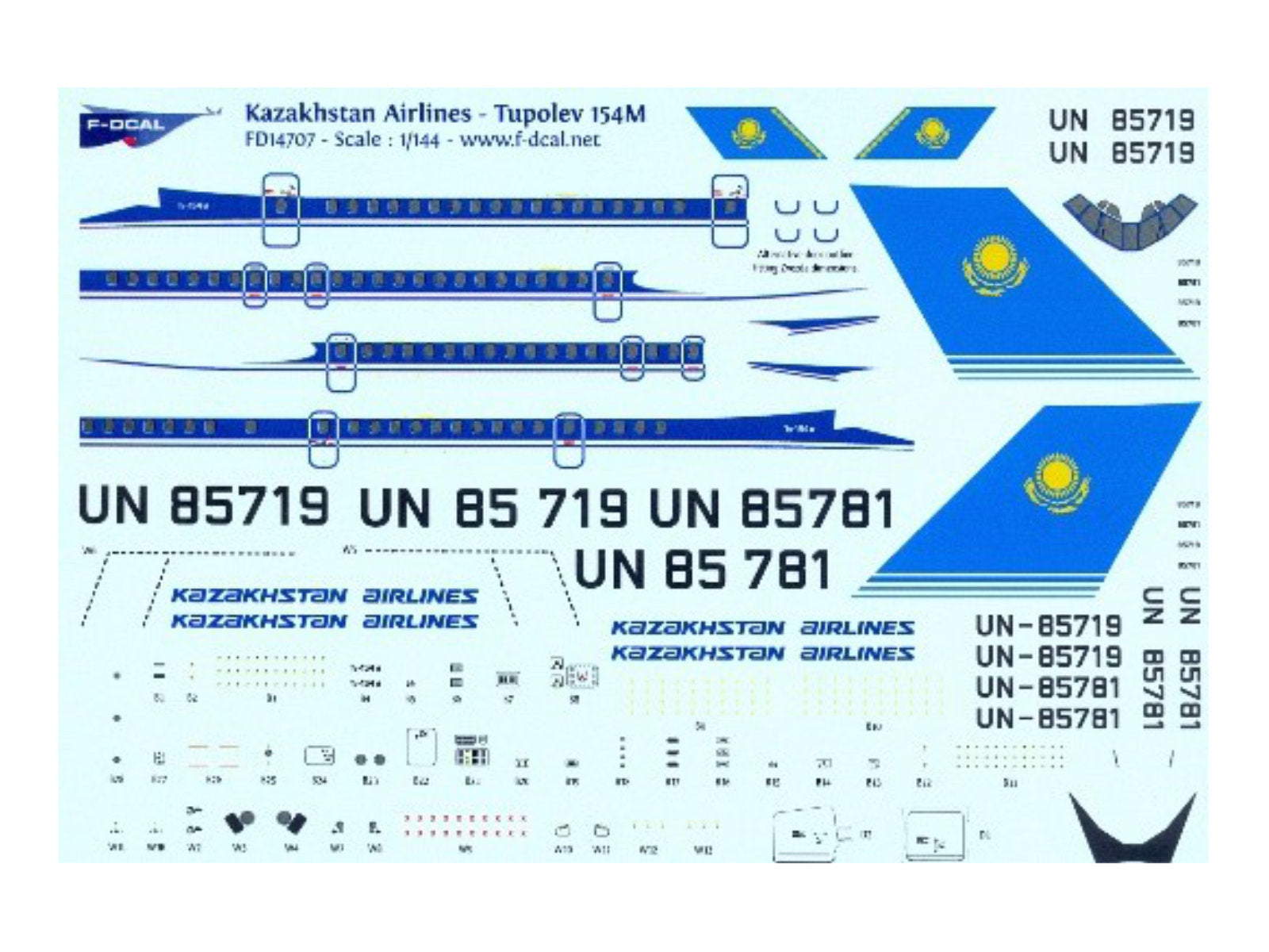 "KAZAKHSTAN  AIRLINES" Tupolew TU-154
