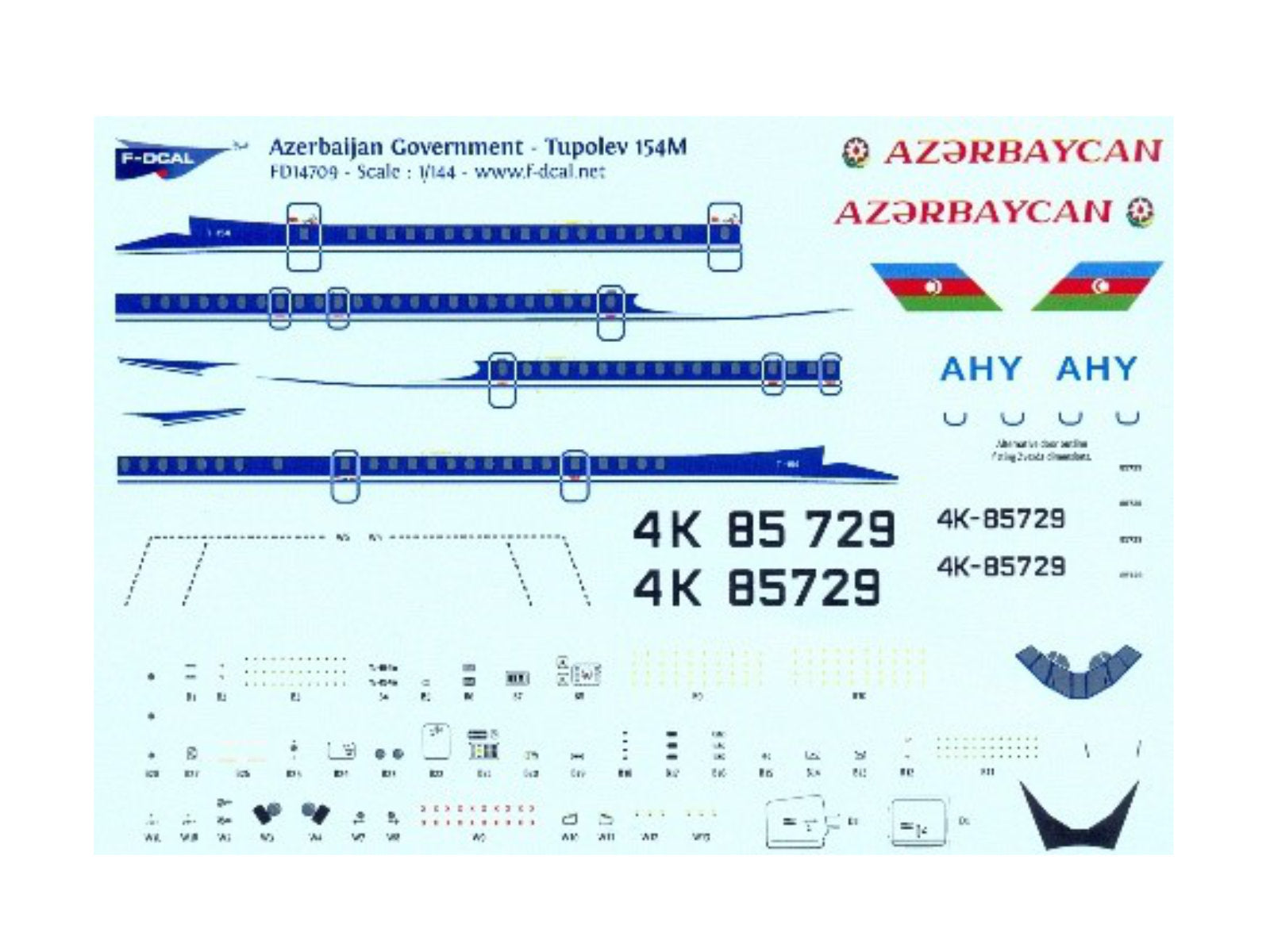 "AZERBAIJAN" Tupolew Tu-154
