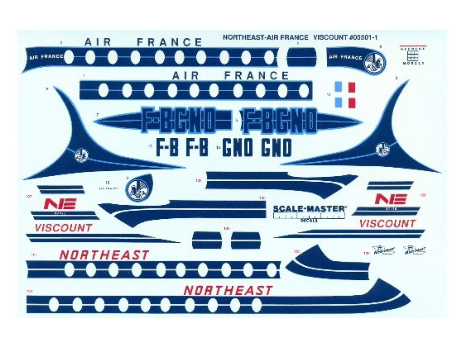 "AIR FRANCE NORTHEAST" Vickers Viscount 700