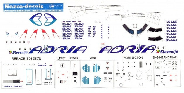 "ADRIA Slovenija" Bombardier CRJ 200 "Regional Jet"