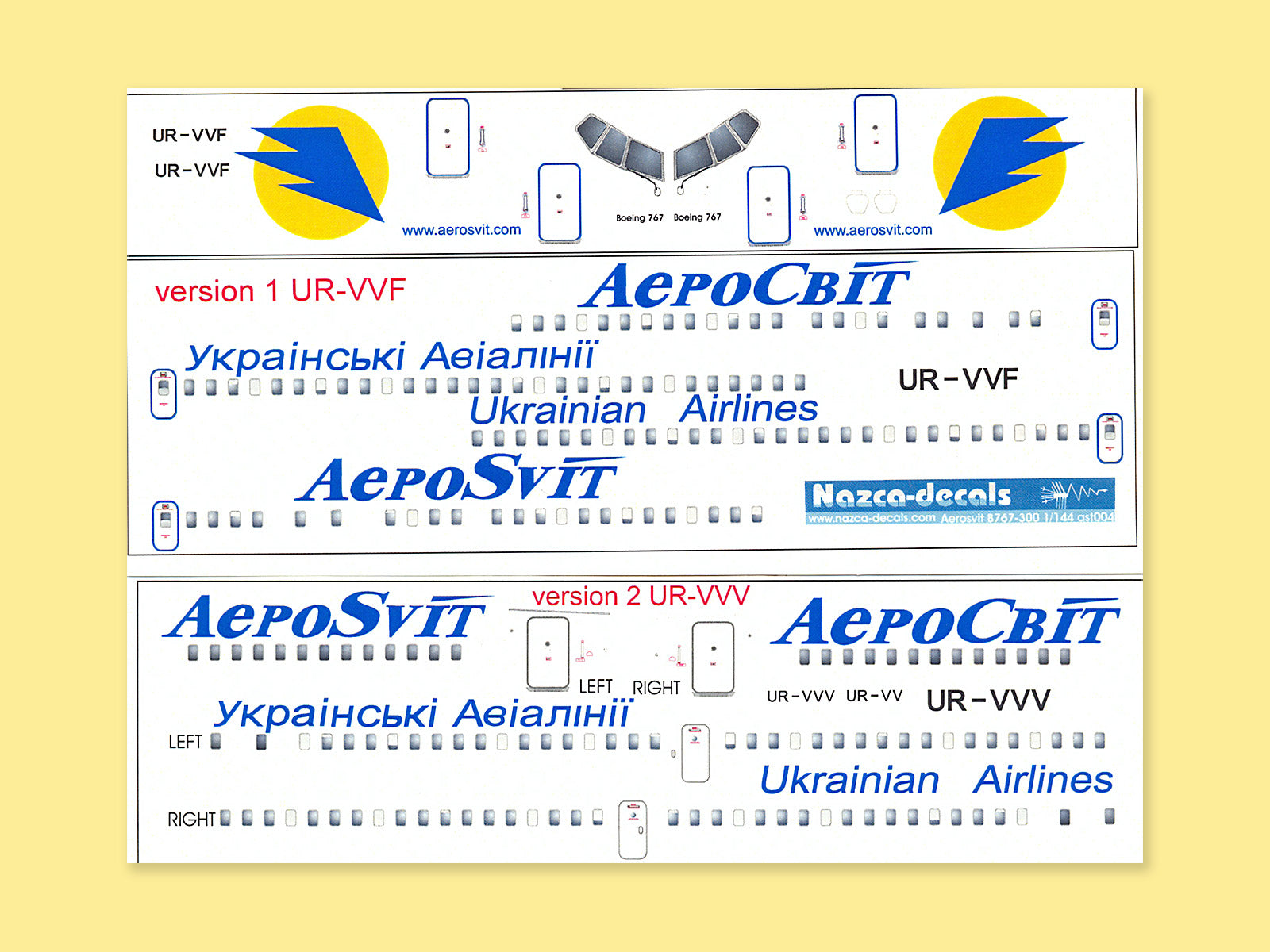 "Aerosvit Ukrainian Airline" Boeing B 767-300