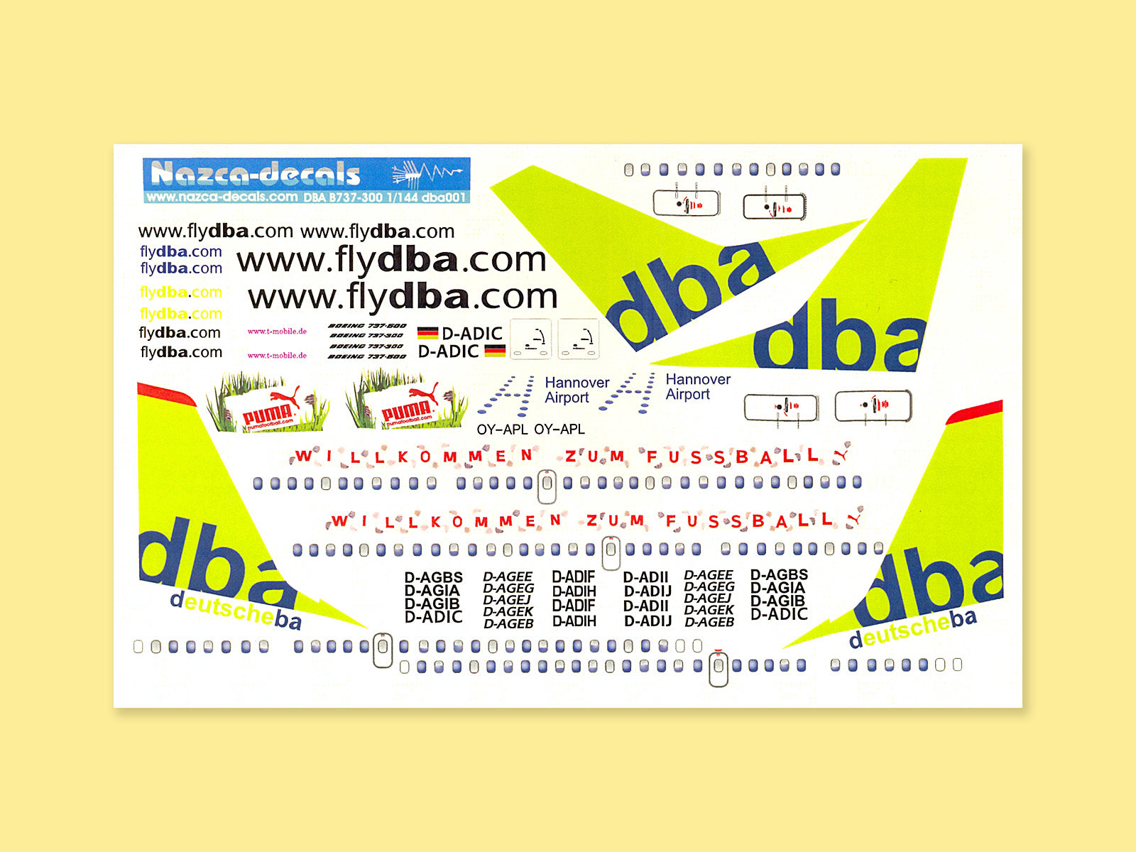 "dba FOOTBALL" Boeing B 737-300 / -500