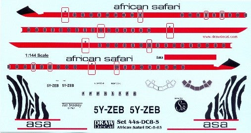 "african safari asa" Douglas DC-8