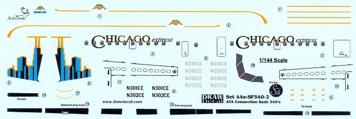 "Chicago express" Saab 340