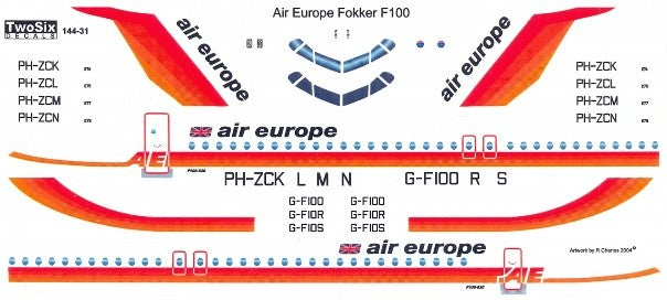 "air europe" Fokker F-100