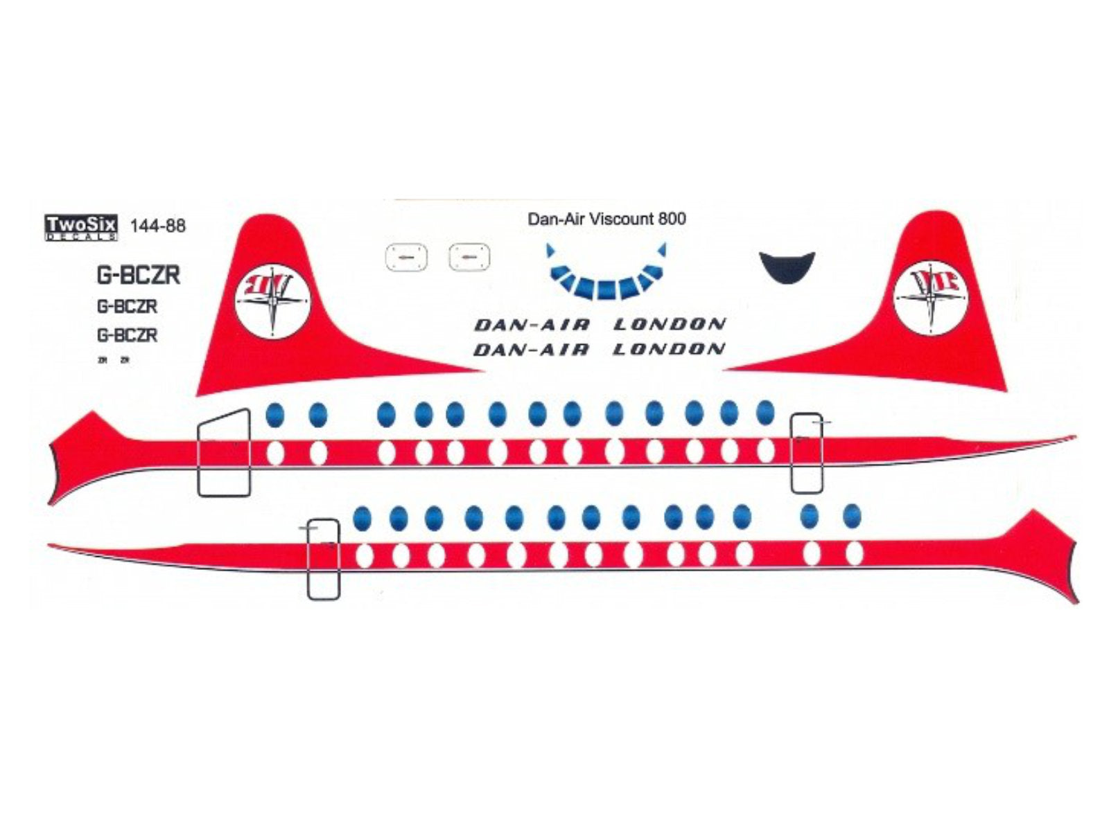 "DAN-AIR LONDON" Vickers Viscount 800