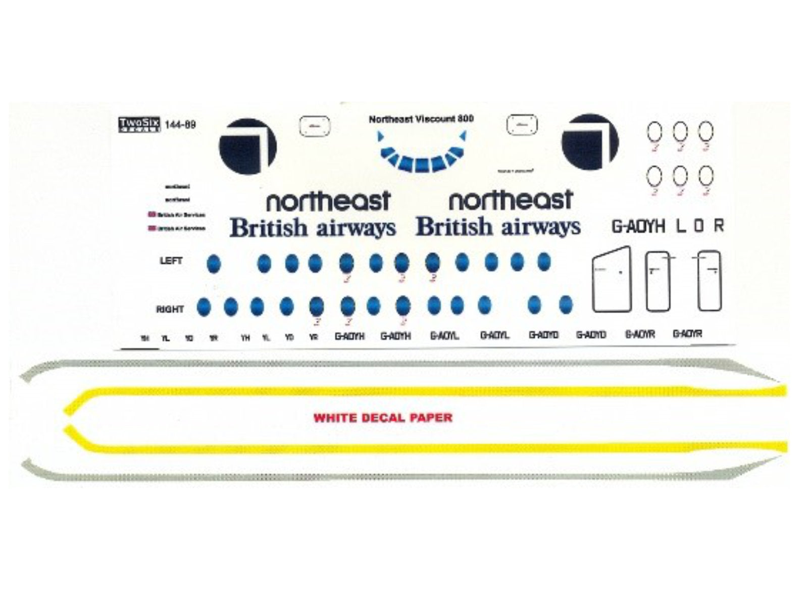 "northeast  British airways" Vickers Viscount 800