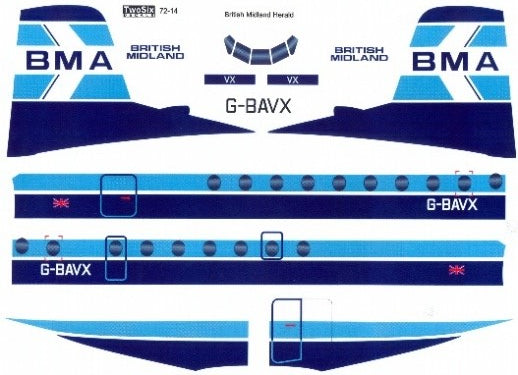 "BRITISH MIDLAND" Handley Page "Herald"