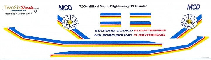 "MILFORD SOUND FLIGHTSEEING" Pilatus BN-2 B