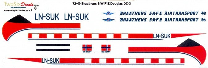 “BRAATHENS SAFE AIRTRANSPORT” Douglas DC-3