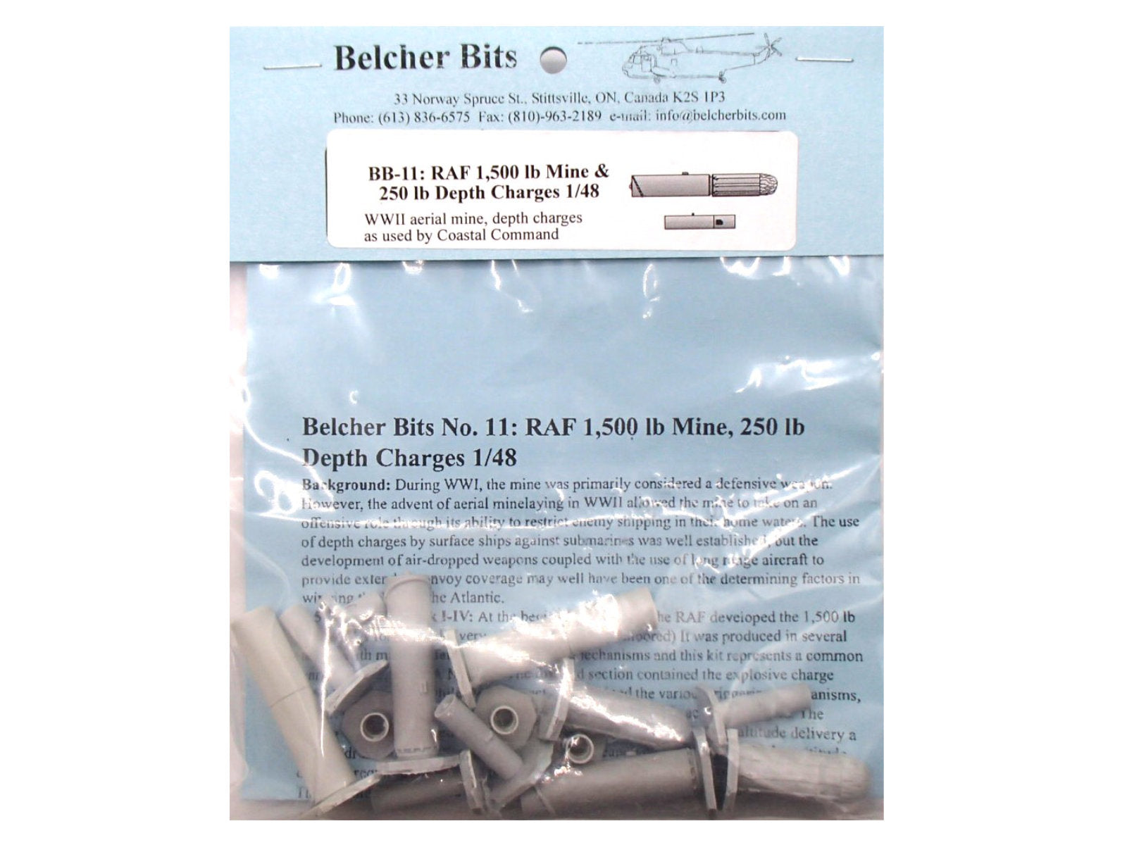RAF 1.500 lb Mine & 250 lb Depth Charges