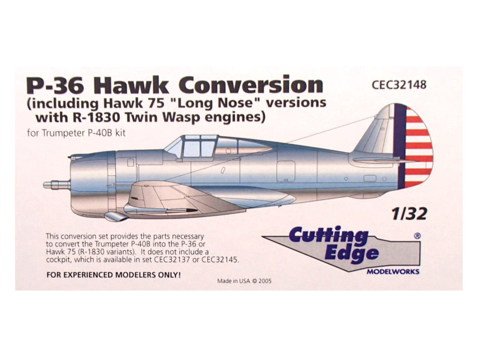 "Umbausatz P-40 in P-36" Curtiss-Wright "Hawk / Warhawk"